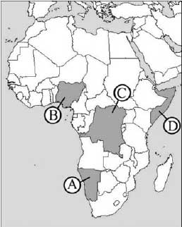 картосхема Африки